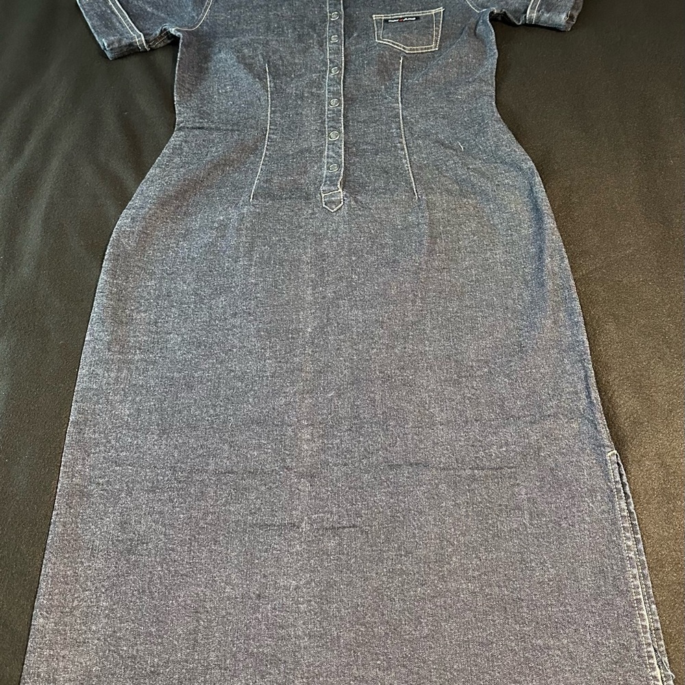 DKNY Dark Blue Denim Dress - Picture 4 of 10